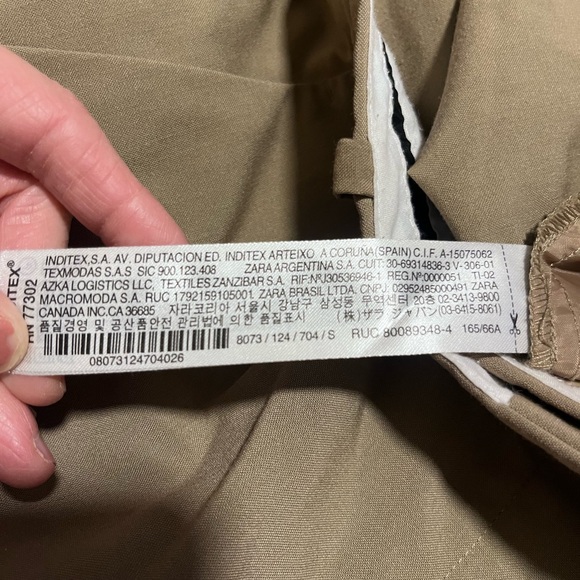 Zara Taupe Wide Leg Trousers High Rise Dress Pants Size S - Picture 7 of 11